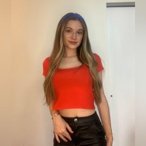 NWT red crop top